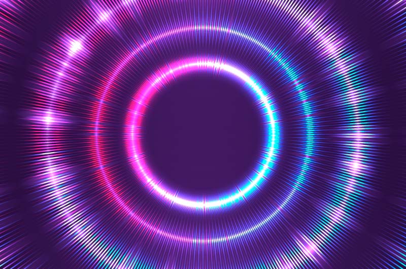 闪耀的霓虹灯光圈背景矢量素材(AI/EPS)