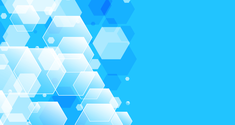 抽象发光六边形蓝色背景矢量素材(EPS)